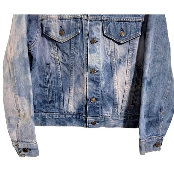 Vintage 1989 Gap Pioneer Acid Wash Jean Jacket Bleached Denim Mens Size 38 Vinta - Picture 6 of 10